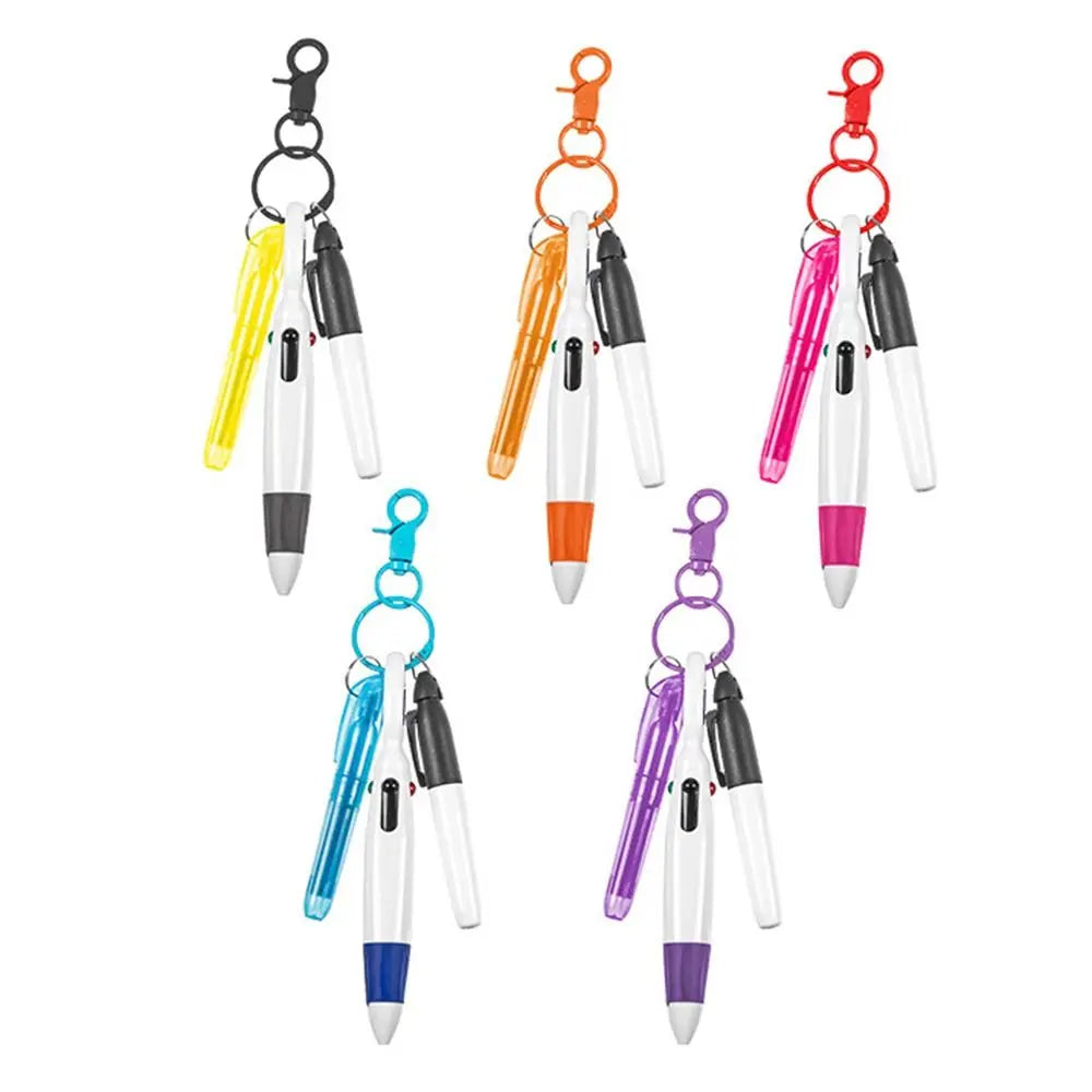 Four-colour Ballpoint Pen Nurse Pen Pack Set for Badge Include Tip Highlighter Permanent Marker Pen Ball Pen for Nurse's Work