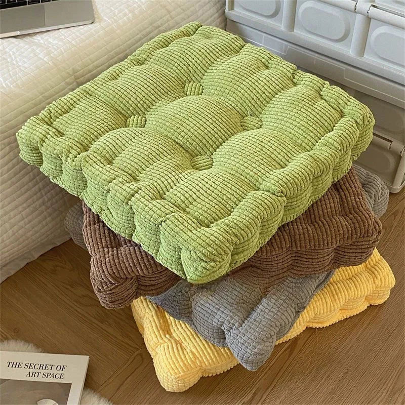 Tufted Seat Cushion Large Square Round Thicken Chair Pad Tatami Floor Pillow Cushion for Home Office Patio Dining Chairs 50x50cm